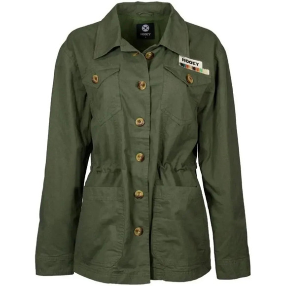 Hooey Women's Military Jacket Green Size M NWT - Picture 2 of 8